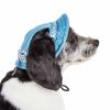 Pet Life 'Sea Spot Sun' Uv Protectant Adjustable Fashion Mesh Brimmed Dog Hat Cap